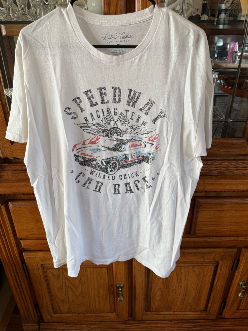 White Speedway Graphic Men’s T-Shirt